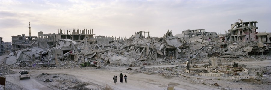 The Resistance Square in the center of Kobane